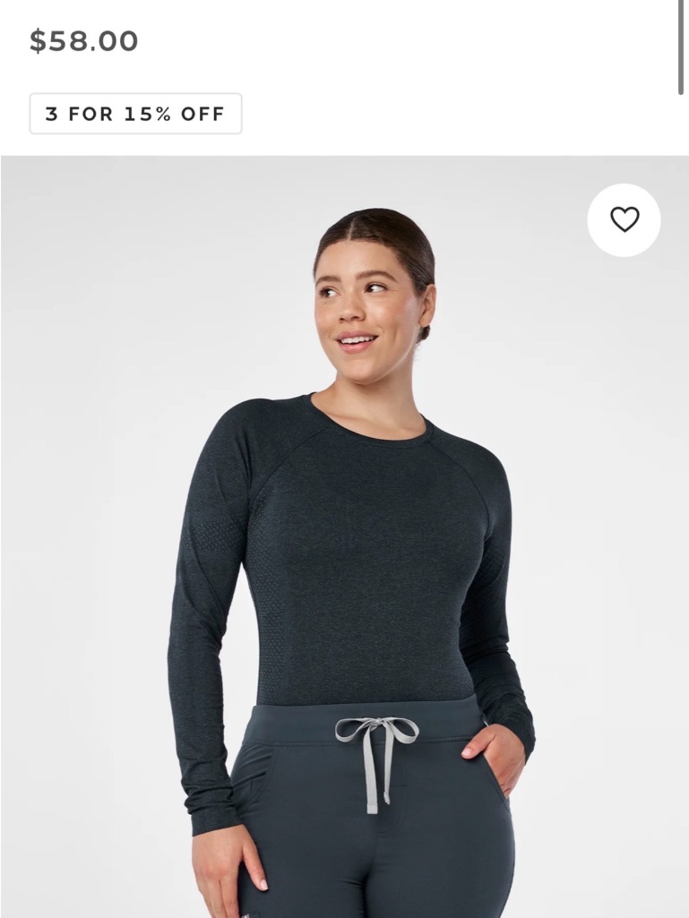 Figs Long Sleeve Salta seamless long sleeve small - lmt edition color deep reef